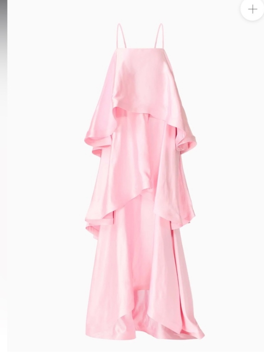 elliatt tilly pale pink tiered oversized ruffle flared maxi gown dress small NEW - Picture 12 of 14